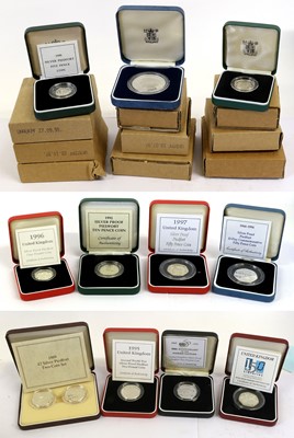 Lot 201 - 21 x UK Proof and Piedfort Coins & Sets,...