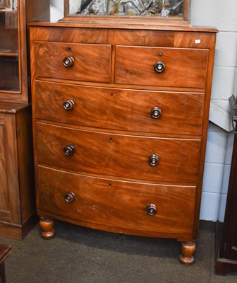 Lot 1128 - A Victorian Mahogany Bowfront Four Height...