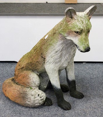 Lot 1270 - A Weather Garden Composition Model of a Fox, 58cm