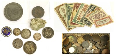 Lot 512 - Assorted Coins & Banknotes, comprising:...