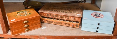 Lot 363 - Three Sewing Shop Display Cabinets, two...