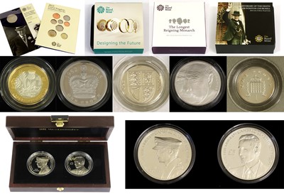 Lot 165 - Mixed Commemorative Silver and Sets, including:...