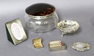 Lot 140 - A Collection of Assorted Silver, including a...