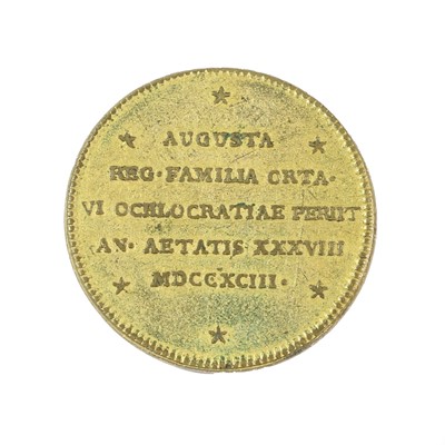 Lot 541 - Death of Marie Antionette, Gilt Bronze Medal...