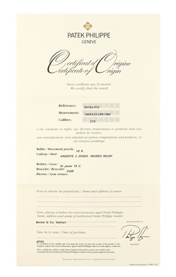 Lot 2255 - Patek Philippe: A Good 18 Carat Yellow Gold...