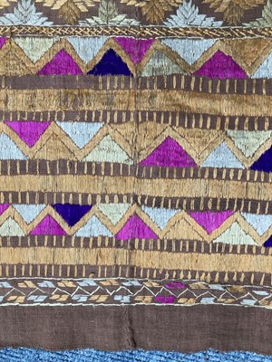 Lot 314 - 20th Century Indian Bagh Phulkari Floss Silk...