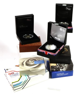 Lot 166 - 9 x UK Silver Proof Coins and Sets, including:...