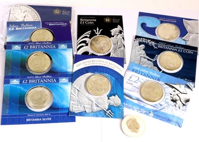 Lot 184 - 11 x UK Silver £2 (1oz) Britannias (each .958...