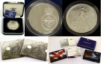 Lot 185 - 8 x UK Silver Britannias, comprising: 2 x...