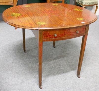 Lot 1186 - An Edwardian Satinwood Pembroke Table, with...