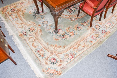 Lot 1265 - A Chinese 'Savonnerie' Carpet, the mint green...