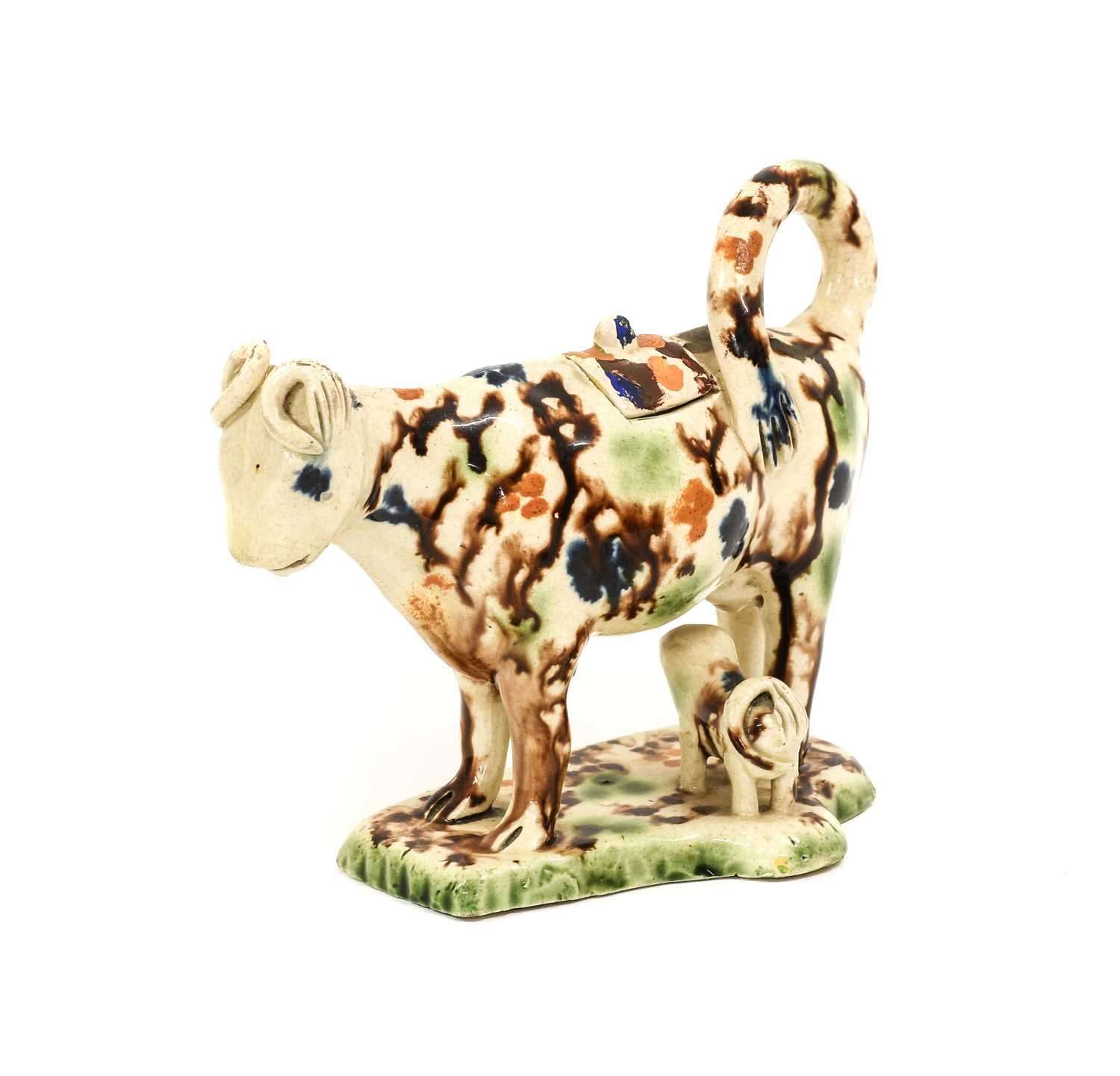 Lot 48 - A Whieldon-Type Creamware Cow Creamer and...