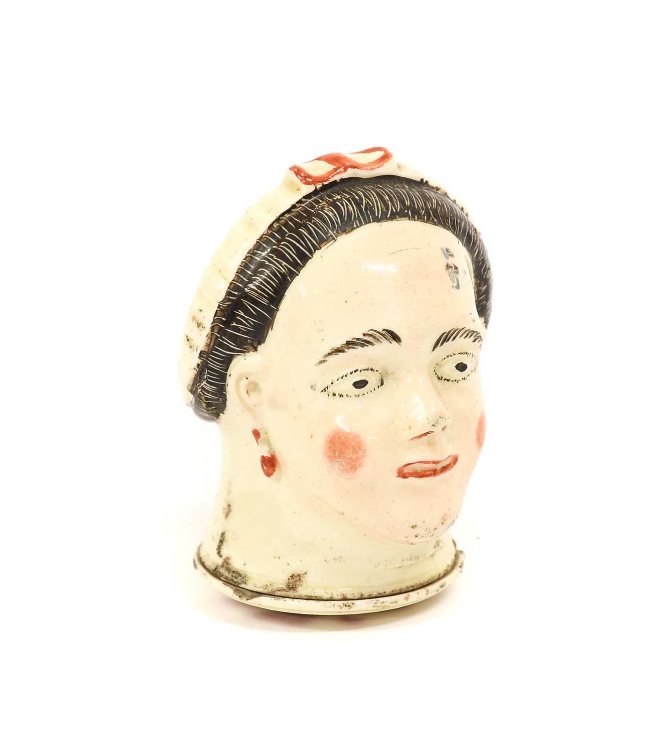 Lot 51 - A Creamware Snuff Box and Screw Cover, circa...