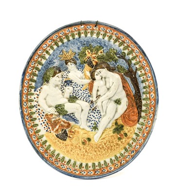 Lot 67 - A Pratt-Type Pearlware Plaque, possibly...