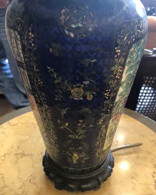 Lot 121 - A Canton Enamel Vase, 19th century, painted in...