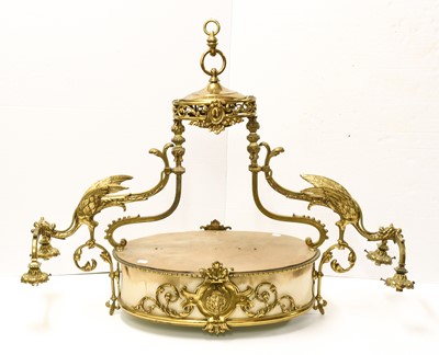 Lot 168 - A French Gilt Metal Five-Light Ceiling Light,...