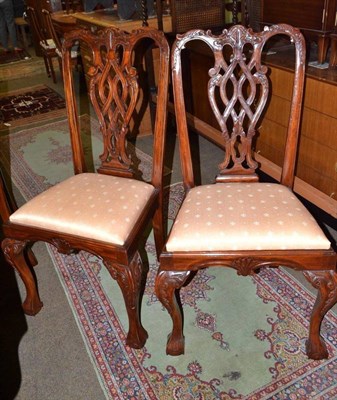 Lot 565 - Set of eight George III style dining chairs