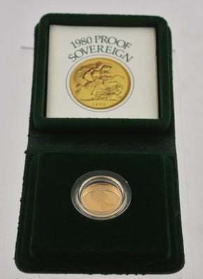 Lot 313 - Elizabeth II, Proof Sovereign 1980, obv....