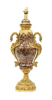 Lot 166 - A French Gilt Metal Mounted Variegated Marble...