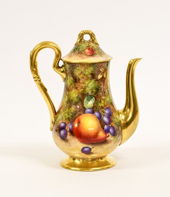 Lot 83 - A Royal Worcester Porcelain Coffee Pot and...