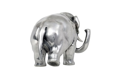 Lot 2171 - A Russian Silver Table-Lighter in the Form of an Indian Elephant