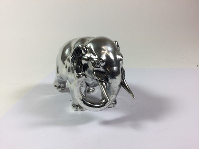 Lot 2171 - A Russian Silver Table-Lighter in the Form of an Indian Elephant