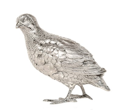 Lot 2227 - A German Silver Model of a Game Bird
