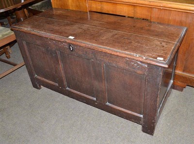 Lot 571 - Carved oak chest