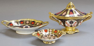 Lot 229 - Royal Crown Derby Imari: Three pieces, all...