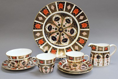 Lot 230 - Royal Crown Derby Imari: A group of teawares,...