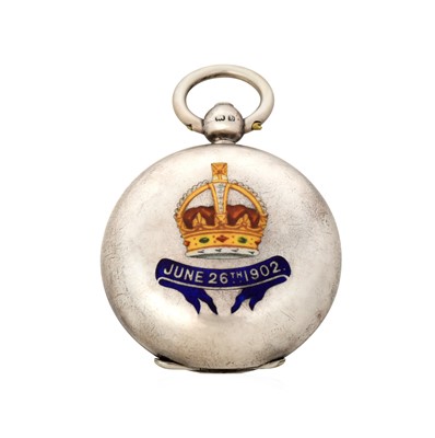 Lot 2158 - An Edward VII Silver and Enamel Sovereign-Case
