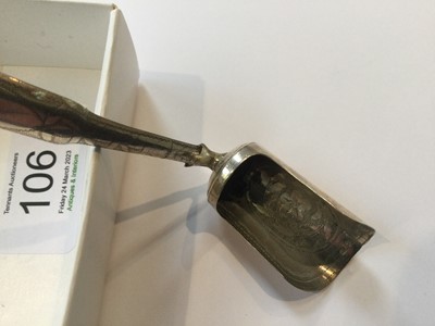 Lot 106 - A George III Silver Caddy Spoon and an...