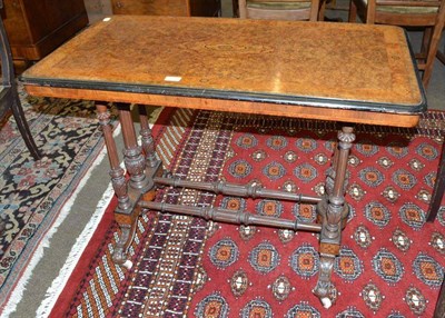 Lot 583 - Inlaid figured walnut window table