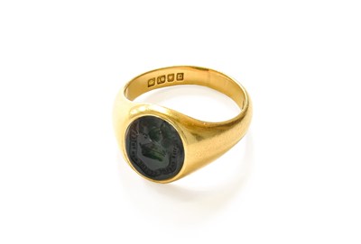 Lot 174 - An 18 Carat Gold Bloodstone Intaglio Signet...