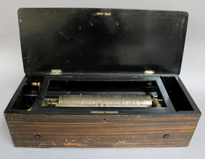 Lot 367 - A Late 19th Century Swiss Cylinder Musical Box,...