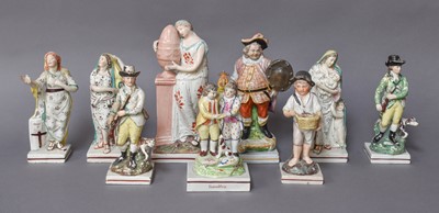 Lot 2 - A Tray of Early 19th Century Pearlware Figures...