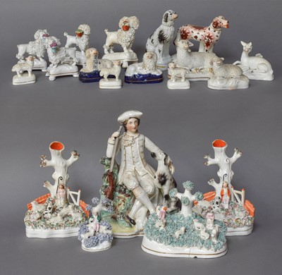 Lot 4 - Two Trays of 19th Century Staffordshire Models...