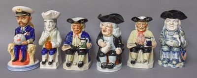 Lot 8 - Six Kevin Francis Toby Jugs and Character Jugs,...