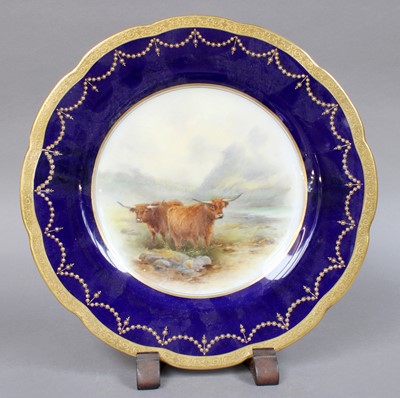 Lot 40 - A Royal Worcester Lobed Plate By John Stinton,...