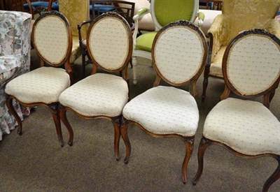 Lot 597 - Four Victorian side chairs