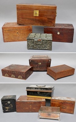 Lot 75 - George III, Regency and Later Caddies and...