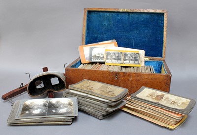 Lot 76 - Stereoscopic Viewer and Slides, of...