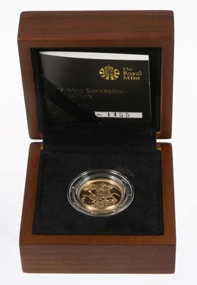 Lot 338 - Elizabeth II, Proof Sovereign 2013, obv....