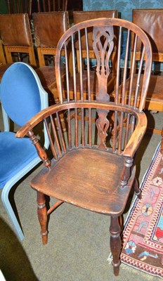 Lot 601 - A yew/elm Windsor chair