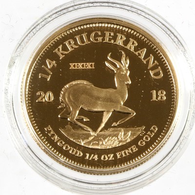 Lot 400 - South Africa, Gold Proof ¼oz Krugerrand 2018, '...