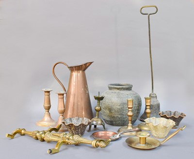 Lot 296 - Metalwares, including: a 19th century lead...