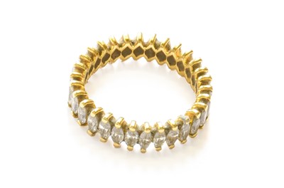 Lot 186 - A Diamond Eternity Ring, the marquise cut...