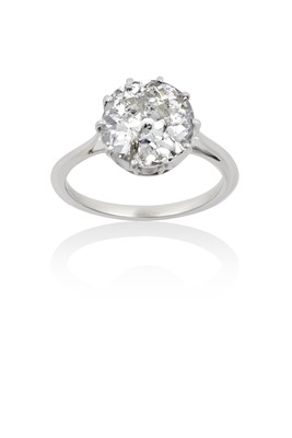 Lot 2079 - A Diamond Solitaire Ring the old cut diamond...