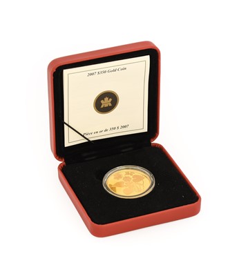 Lot 238 - Canada, Gold Proof $350 2007 (.999 gold, 34mm,...