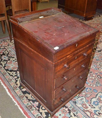 Lot 608 - A Victorian mahogany Canterbury with swivel upper-section